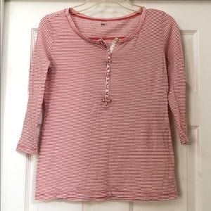 GAP Women’s 3/4 Sleeve Casual Blouse Striped Shirt